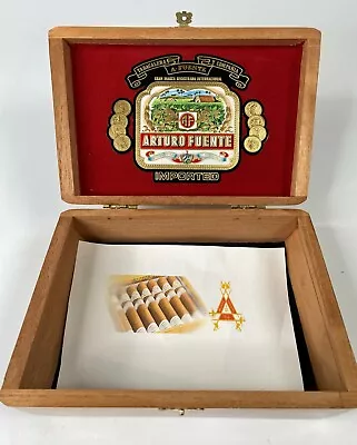 A. Fuente Wooden Cigar Box Dominican Republic Nicely Finished Wood • $4.90