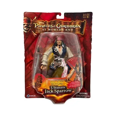 Pirates Of The Caribbean At World's End Ultimate Jack Sparrow Dual Action Figure • £19.54