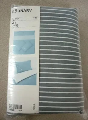 Ikea Blue/grey & White Striped King Size Duvet Set - New In Packaging • £40