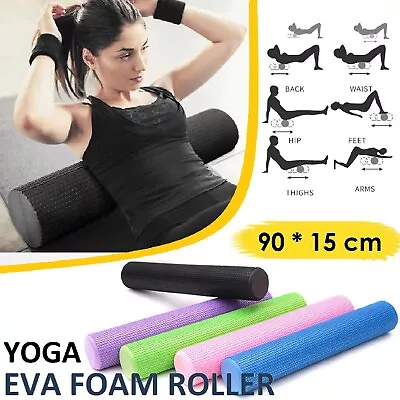 Pilates Foam Roller Long Physio Yoga Fitness GYM Exercise Training Massage 90CM • $37.99