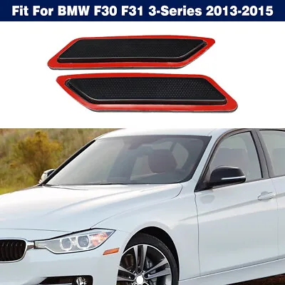 2x Smoke Lens Front Side Marker Reflector Lights For BMW F30 F31 13-15 3-Series • $15.80