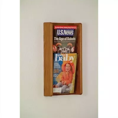 $60.85 • Buy Wooden Mallet 2 Pocket Acrylic And Oak Wall Display In Medium Oak