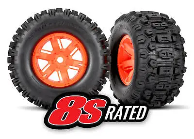Traxxas X-Maxx Assembled Orange Tires & Wheels • $67.95