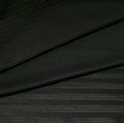 £5.99 • Buy Black Striped Stretch Jersey (thick Like Ponte) Fabric - Sold By The Metre