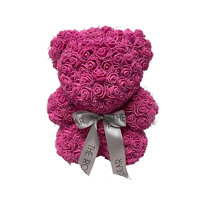 Fun-Size Rose Red Bear Mini Faux Roses Teddy Bear 10 Inches For Valentine's Day • $69.99