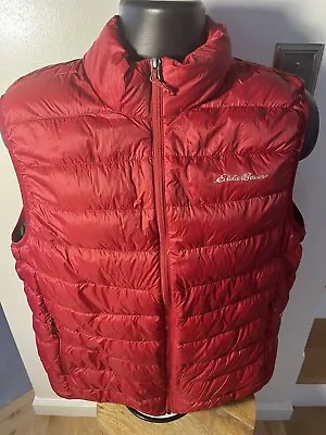 Men's Eddie Bauer Puffer Down Vest Size Large • $35