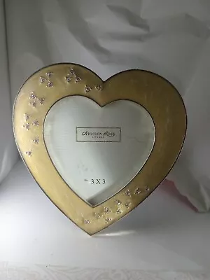 Small Vintage Addison Ross London Heart Photo Frame 3 X 3 Enameled • £5