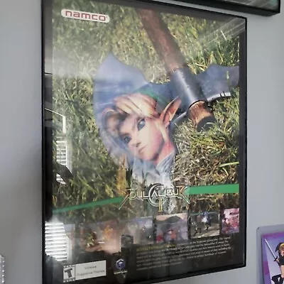 FRAMED Retro 2002 Soulcalibur 2 II Link GameCube XBOX PS2 Video Game Wall Art • £27.96