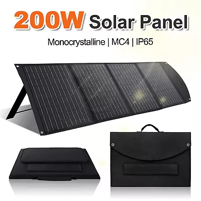 200W Portable Solar Panel Foldable Solar Charger Kit For Generator Power Station • £129.99