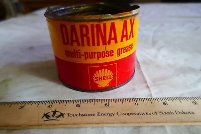 Vintage Empty Grease Oil Can Shell Darina Ax No Top Lot 23-84 • $9.99