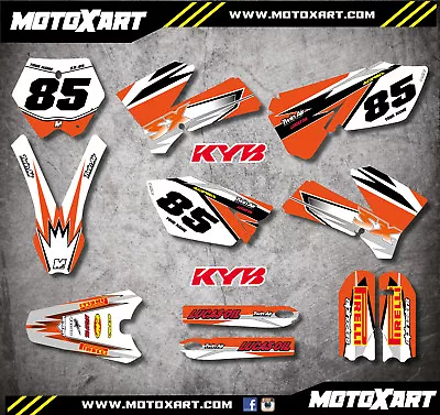 Full Graphic Kit SHOCKWAVE STYLE Decals Fits KTM 85 SX- 2006 - 2012 Models  • $212.42