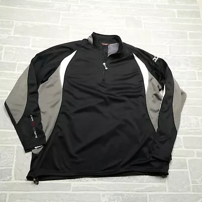 Mizuno Baseball Shirt Adult 2XL Warmalite Quarter Zip Jacket Black Grey Thermal • $24.77