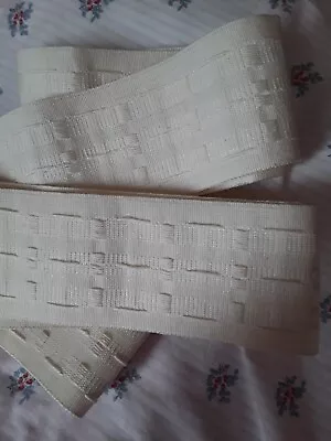 £2.50 • Buy 1x 2.25 Metre Of 3  Inch Cream Curtain Header Heading Rufflette Tape 