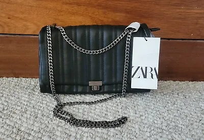 NWT Black Quilted Zara Bag Purse With Chain Strap • $28