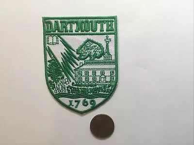 DARTMOUTH 1769 VINTAGE EMBROIDERED IRON ON PATCH 3  X 2.25” • $5.99