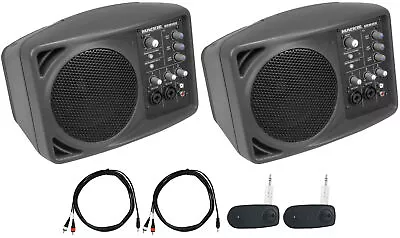 (2) Mackie SRM150 Powered Active PA Monitor Speakers W/Wireless Linking SRM-150 • $599.98