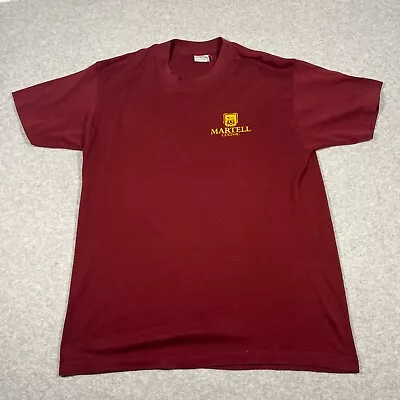 Vintage Martell Cognac Shirt Adult Small Maroon Single Stitch Mens 90s Dining • $20