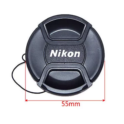 55mm Nikon Lens Cap Cover Keeper Front For Canon Nikon D5 D800 D3200 D5200 D7100 • $18.99