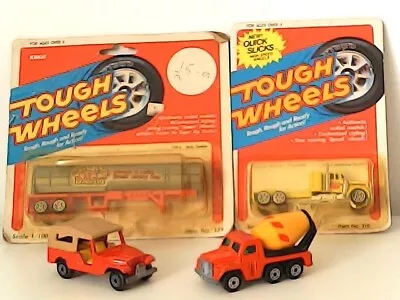 Matchbox Cement Truck + Jeep Cj6 With Two Tough Wheels In Blister Packs • £2.50