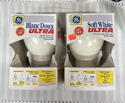 General Electric R40 CFL # 13174 Soft White Compact Fluorescent Reflector 2-pcs • $29.97