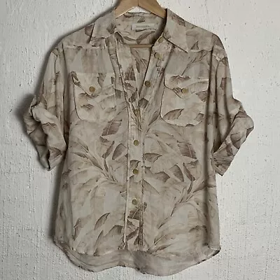 Zimmermann Super Eight Safari Shirt Size 0 XS Linen • $125