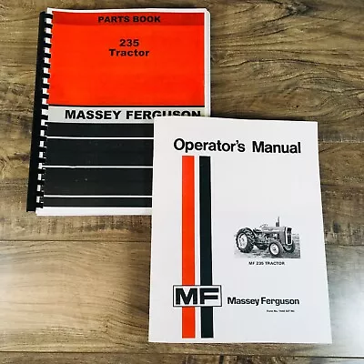 Massey Ferguson 235 Tractor Parts Operators Manual Set Owner Catalog Book • $38.97