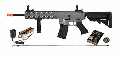 GREY Lancer Tactical GEN2 M4 EVO AEG Airsoft Rifle Gun + 9.6 Battery Charger Kit • $189