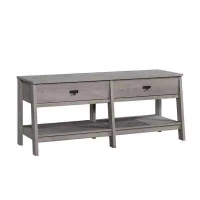 SAUDER TV Stand Fits Up To 60  Engineered Wood Mystic Oak 70-lbs Gray 2-Drawer • $290.69