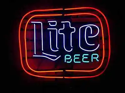 Miller Lite Beer Logo Neon Sign 19x15 Beer Bar Pub Wall Decor Artwork Gift • $140.40