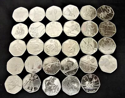 2011 London Olympic 50p Fifty Pence 29 Coins  FULL SET OLY34 • £145.50