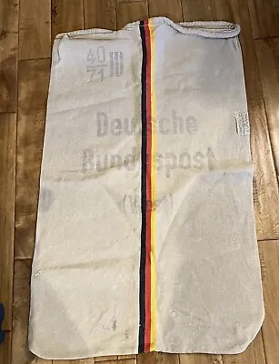 Vintage DEUTSCHE BUNDESPOST West Germany Post Large Canvas Mail Bag 27 X 42 In • $74.99