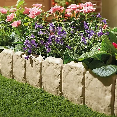 Pack Of 10 Cotswold Stone Cobbled Stone-Effect Garden Lawn Border Edging • £12.99