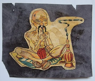 Original Vintage 1960s Hippy Opium Dope Asian Addict Tattoo Flash Cut FL MA 5×7 • $64