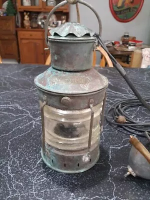 Vintage Ankerlight Nautical Lamp 9.5” Tall ~ Nice Patina ~ • $24.99