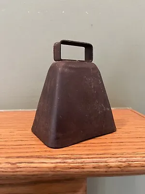 Primitive Antique Iron Cow Bell 4 Inch Wide  X 4 1/2  Inch High • $19.99
