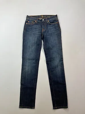 7 FOR ALL MANKIND ROXANNE Jeans - W24 L32 - Navy - Great Condition - Women’s • £24.99