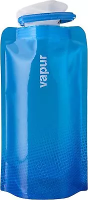 Vapur Flexible Collapsible Wide Mouth Anti-Bottle With 16 Ounce Cyan Blue  • $19.49