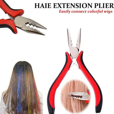 Hair Extension Pliers 5  Professional Micro Rings Nano Beads Extensions Tool UK • £3.27