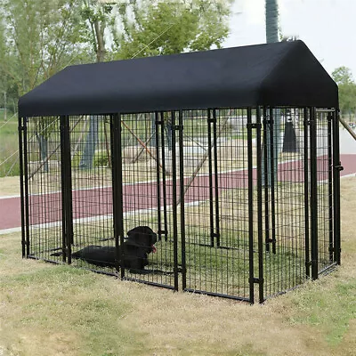 £249.97 • Buy Luxury Outdoor Dog Kennel Pet House Enclosure Run Cage Playpen With Roof & Cover