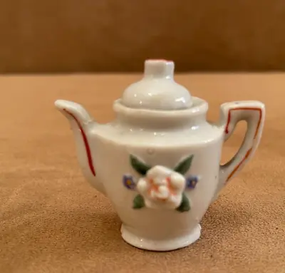Vintage Porcelain Miniature Teapot 2  Made In Occupied Japan Doll Dollhouse • $19.50