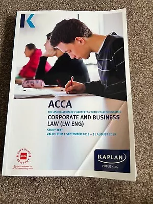 ACCA KAPLAN CORPORATE BUSINESS LAW (LW ENG) STUDY BOOK - Up To AUG 19  • £10