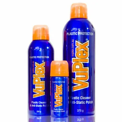 VuPlex Anti-Static Gloss & Glass Cleaner Spray Caravans Cars Boats Prote • £7.95