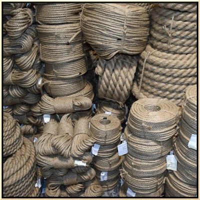 £8.95 • Buy UK Natural Jute Hessian Rope Cord Braided Twisted Boating Sash Garden Decking