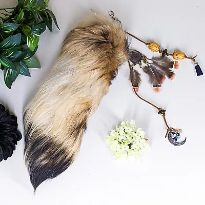 Q38a LG Finn Raccoon Tail Key Chain Talisman Finnish Bling Oddities Curiosities • $39.99