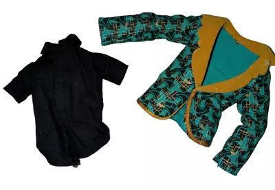 Monster High Replacement Clawd Wolf Sweet 1600 Black Shirt And Jacket Teal Gold • $16.99