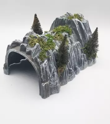 7  Straight Cave Tunnel Accessory With Trees And Light Scenery For N Or HO Scale • $29.99