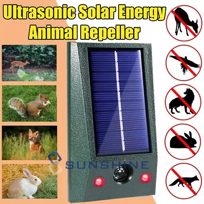 USB & Solar Infrared Sensor Repellent Ultrasonic Animal Repeller Bird Controller • $15.59