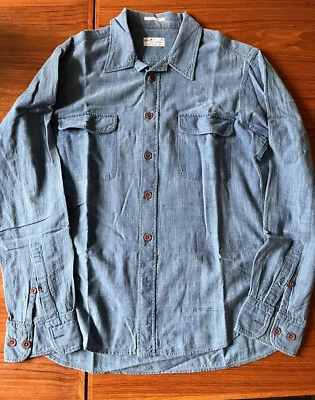 £39.99 • Buy Gant Rugger Indigo Slub Men’s Shirt Sz Medium Blue Chambray,  100% Cotton
