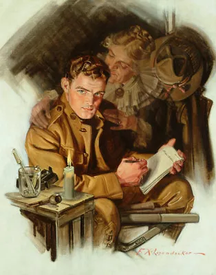 Frank Leyendecker The Letter Home Print 11 X 14 • $22