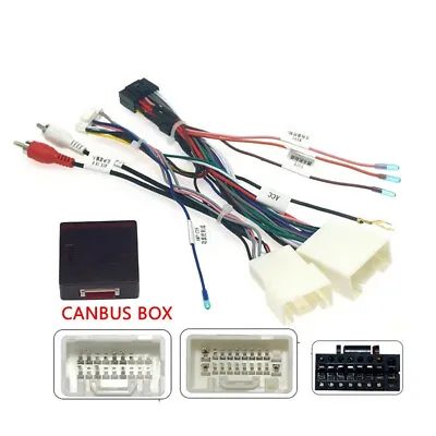 16pin Audio Wiring Harness W/ Canbus Box For Mitsubishi Outlander Pajero Stereo • $34.61